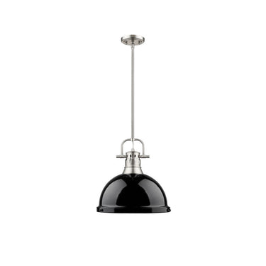 Golden Lighting 3604-L AB-AB Duncan 1 Light Pendant with Rod - Crescent Harbor