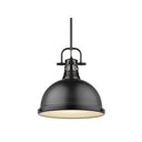 Golden Lighting 3604-L AB-AB Duncan 1 Light Pendant with Rod - Crescent Harbor