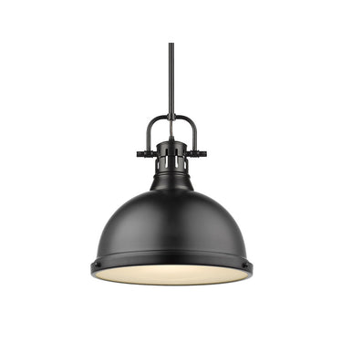 Golden Lighting 3604-L AB-AB Duncan 1 Light Pendant with Rod - Crescent Harbor