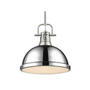 Golden Lighting 3604-L AB-AB Duncan 1 Light Pendant with Rod - Crescent Harbor