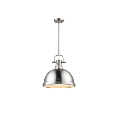 Golden Lighting 3604-L AB-AB Duncan 1 Light Pendant with Rod - Crescent Harbor