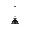 Golden Lighting 3604-L AB-AB Duncan 1 Light Pendant with Rod - Crescent Harbor
