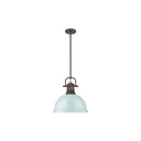 Golden Lighting 3604-L AB-AB Duncan 1 Light Pendant with Rod - Crescent Harbor