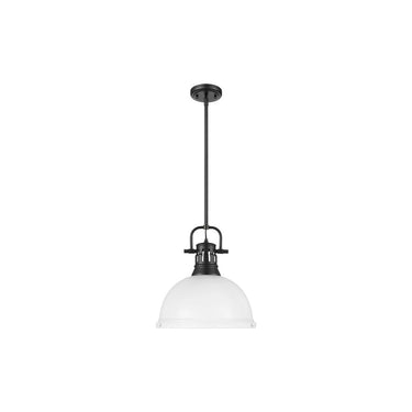 Golden Lighting 3604-L AB-AB Duncan 1 Light Pendant with Rod - Crescent Harbor