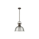 Golden Lighting 3604-L AB-AB Duncan 1 Light Pendant with Rod - Crescent Harbor