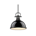 Golden Lighting 3604-L AB-AB Duncan 1 Light Pendant with Rod - Crescent Harbor