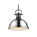 Golden Lighting 3604-L AB-AB Duncan 1 Light Pendant with Rod - Crescent Harbor