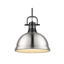 Golden Lighting 3604-L AB-AB Duncan 1 Light Pendant with Rod - Crescent Harbor
