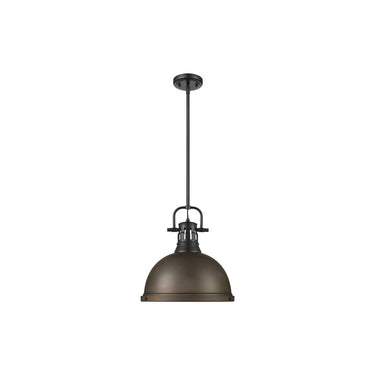 Golden Lighting 3604-L AB-AB Duncan 1 Light Pendant with Rod - Crescent Harbor