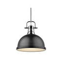 Golden Lighting 3604-L AB-AB Duncan 1 Light Pendant with Rod - Crescent Harbor