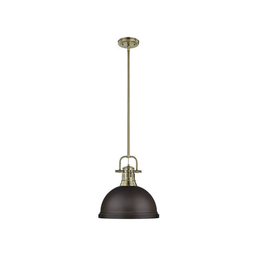 Golden Lighting 3604-L Duncan 1 Light Pendant with Rod - Crescent Harbor