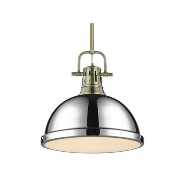 Golden Lighting 3604-L Duncan 1 Light Pendant with Rod - Crescent Harbor