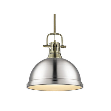 Golden Lighting 3604-L Duncan 1 Light Pendant with Rod - Crescent Harbor