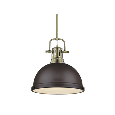 Golden Lighting 3604-L Duncan 1 Light Pendant with Rod - Crescent Harbor