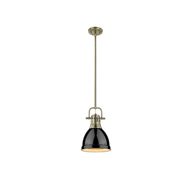 Golden Lighting 3604-S Small Pendant with Rod - Crescent Harbor