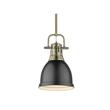 Golden Lighting 3604-S Small Pendant with Rod - Crescent Harbor