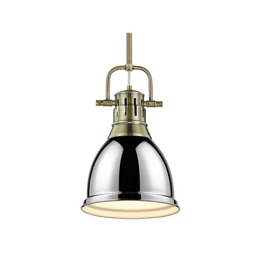 Golden Lighting 3604-S Small Pendant with Rod - Crescent Harbor