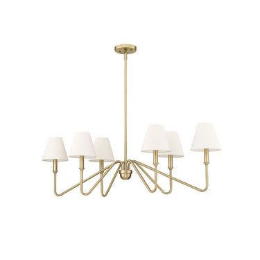 Golden Lighting 3690-LP 6-Light Linear Pendant - Crescent Harbor