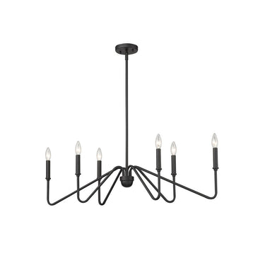 Golden Lighting 3690-LP 6-Light Linear Pendant - Crescent Harbor