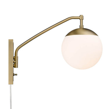 Golden Lighting 3699-A1W 1 Light Articulating Wall Sconce - Crescent Harbor
