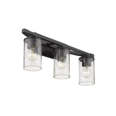 Golden Lighting 4309-BA3 BLK-SD Mercer 3 Light Bath Vanity - Crescent Harbor
