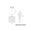 Golden Lighting 4309-BA3 BLK-SD Mercer 3 Light Bath Vanity - Crescent Harbor