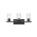 Golden Lighting 4309-BA3 BLK-SD Mercer 3 Light Bath Vanity - Crescent Harbor