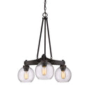 Golden Lighting 4855-3 RBZ-SD Galveston 3 Light Chandelier - Crescent Harbor