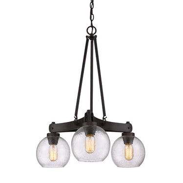 Golden Lighting 4855-3 RBZ-SD Galveston 3 Light Chandelier - Crescent Harbor