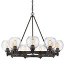 Golden Lighting 4855-9 RBZ-SD Galveston 9 Light Chandelier - Crescent Harbor