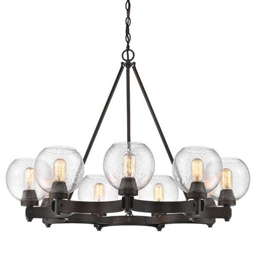 Golden Lighting 4855-9 RBZ-SD Galveston 9 Light Chandelier - Crescent Harbor