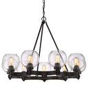 Golden Lighting 4855-9 RBZ-SD Galveston 9 Light Chandelier - Crescent Harbor