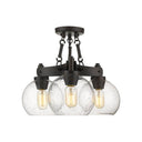 Golden Lighting 4855-SF RBZ-SD Semi-Flush - Crescent Harbor