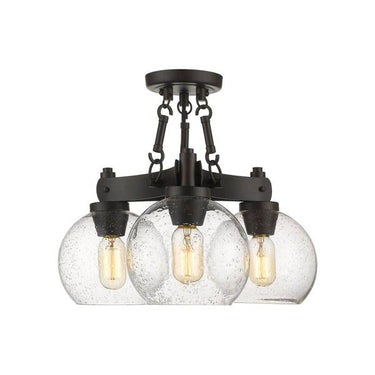 Golden Lighting 4855-SF RBZ-SD Semi-Flush - Crescent Harbor