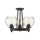 Golden Lighting 4855-SF RBZ-SD Semi-Flush - Crescent Harbor