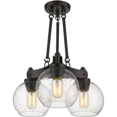 Golden Lighting 4855-SF RBZ-SD Semi-Flush - Crescent Harbor
