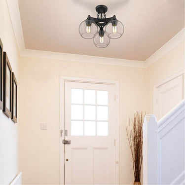 Golden Lighting 4855-SF RBZ-SD Semi-Flush - Crescent Harbor