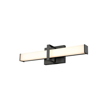 Golden Lighting 5623-B19 BLK-OP Elon 19" LED Bath Bar in Matte Black with Opal Glass - Crescent Harbor