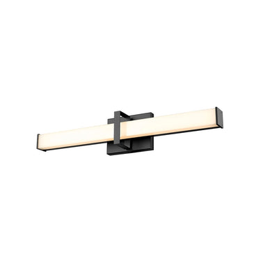 Golden Lighting 5623-B24 BLK-OP Elon 24" LED Bath Bar in Matte Black with Opal Glass - Crescent Harbor