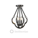 Golden Lighting 5926-SF ABZ Saxon Semi Flush Convertible - Crescent Harbor