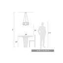 Golden Lighting 6068-4P Marco 4 Light Pendant in Clear Glass - Crescent Harbor