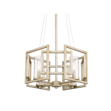 Golden Lighting 6068-4P Marco 4 Light Pendant in Clear Glass - Crescent Harbor