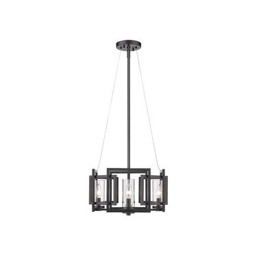 Golden Lighting 6068-4P Marco 4 Light Pendant in Clear Glass - Crescent Harbor