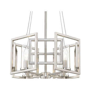 Golden Lighting 6068-4P Marco 4 Light Pendant in Clear Glass - Crescent Harbor