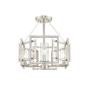 Golden Lighting 6068-4P Marco 4 Light Pendant in Clear Glass - Crescent Harbor