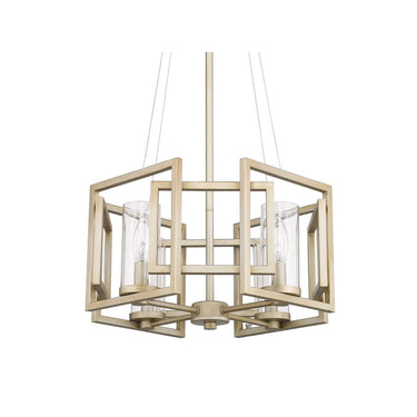 Golden Lighting 6068-4P Marco 4 Light Pendant in Clear Glass - Crescent Harbor