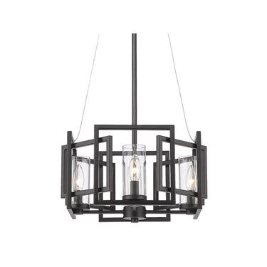 Golden Lighting 6068-4P Marco 4 Light Pendant in Clear Glass - Crescent Harbor