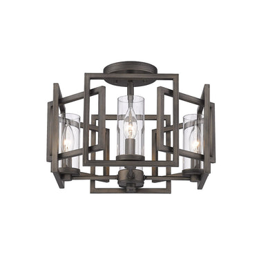 Golden Lighting 6068-FM Marco Flush Mount - Crescent Harbor