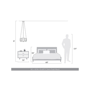Golden Lighting 6068-SF Marco Semi-Flush (Convertible) - Crescent Harbor