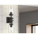 Golden Lighting 6070-2W BLK-BLK Tribeca 2 Light Wall Sconce in Matte Black with Matte Black - Crescent Harbor